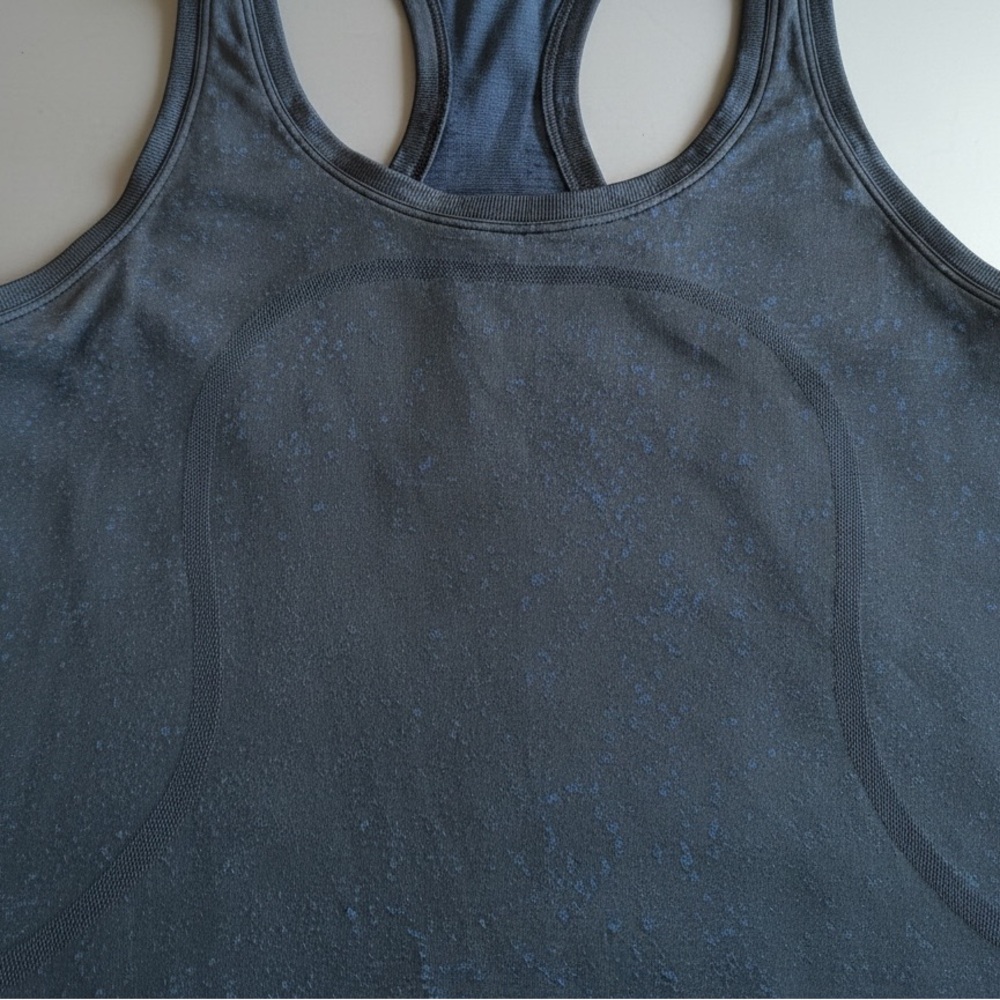 Lululemon EUC Swiftly Tech Racerback Tank Top 2.0 Waist Length Size 10 Blue - Picture 6 of 15